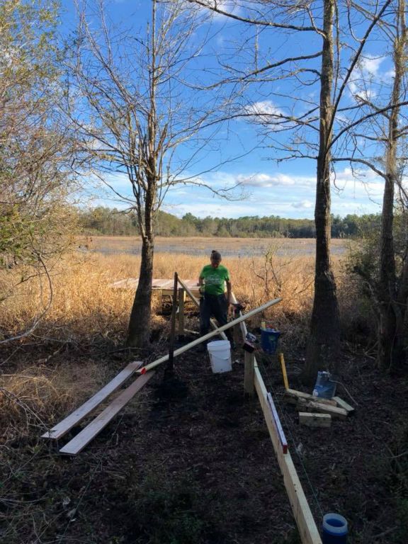 Looking down the eventual path of the boardwalk