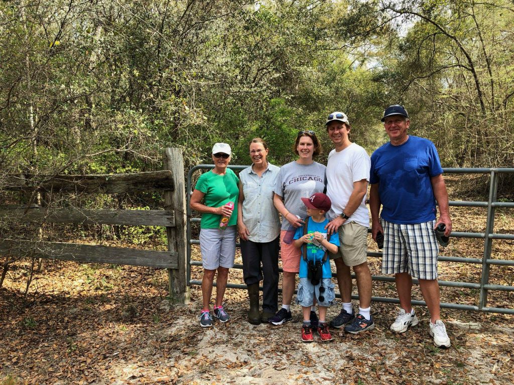 Some of our family visiting the property in late Feb, 2018.