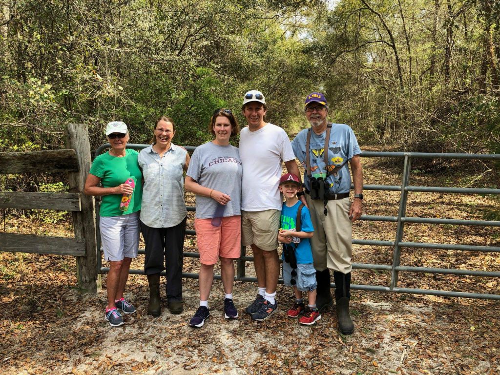 Joanne, Donna, Katie, Artie, grandson Gil visit our place, Jan 2018